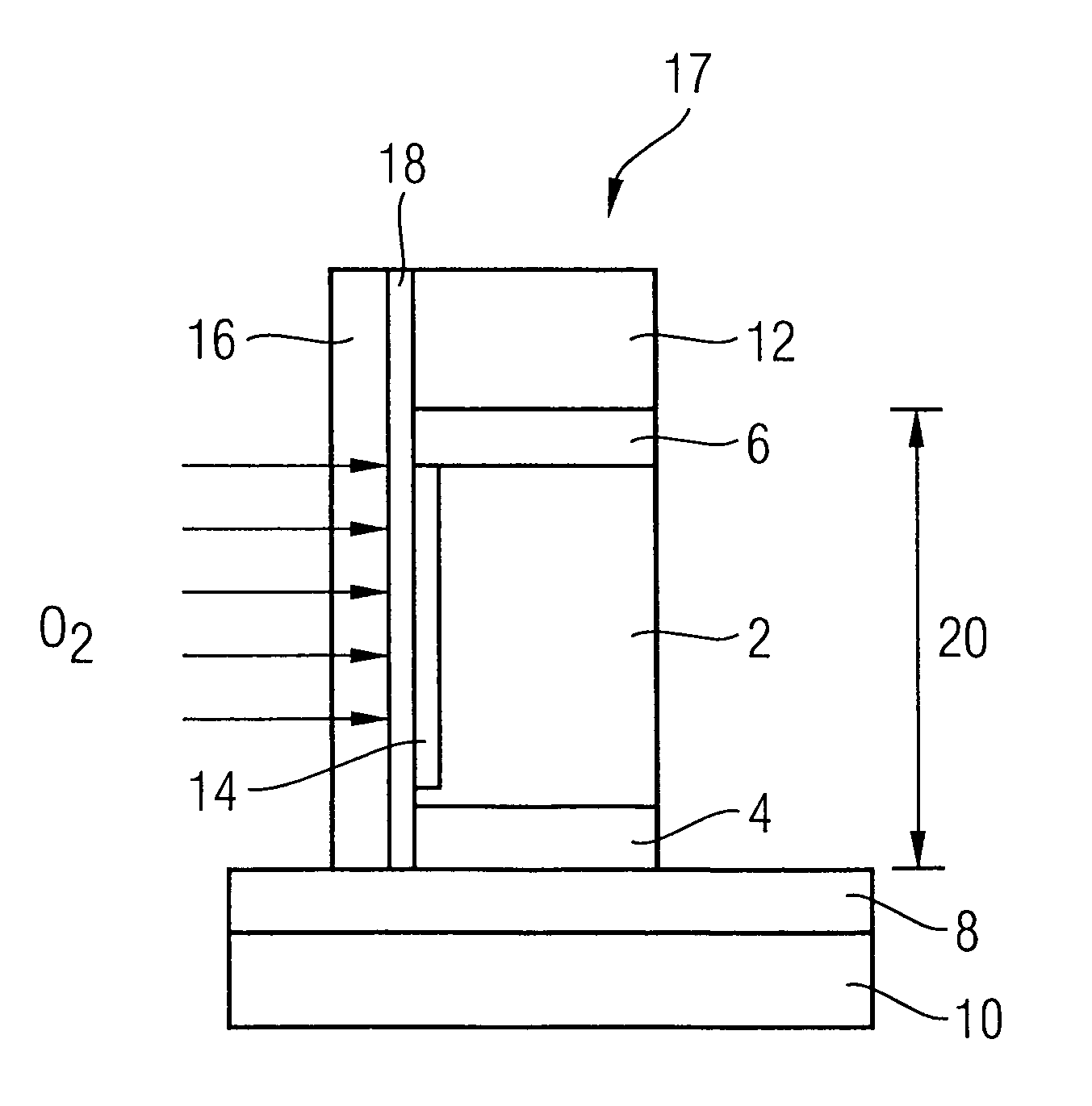 Ferroelectric capacitor devices and a method for compensating for damage to a capacitor caused by etching