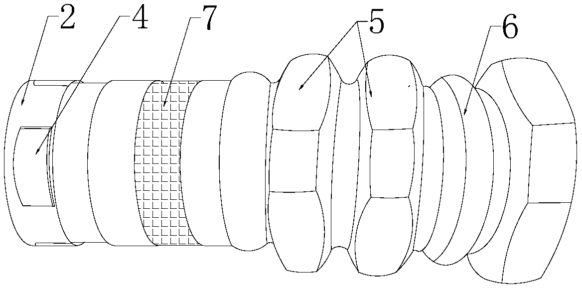 Socket internal buckling fixed type electric power pipe