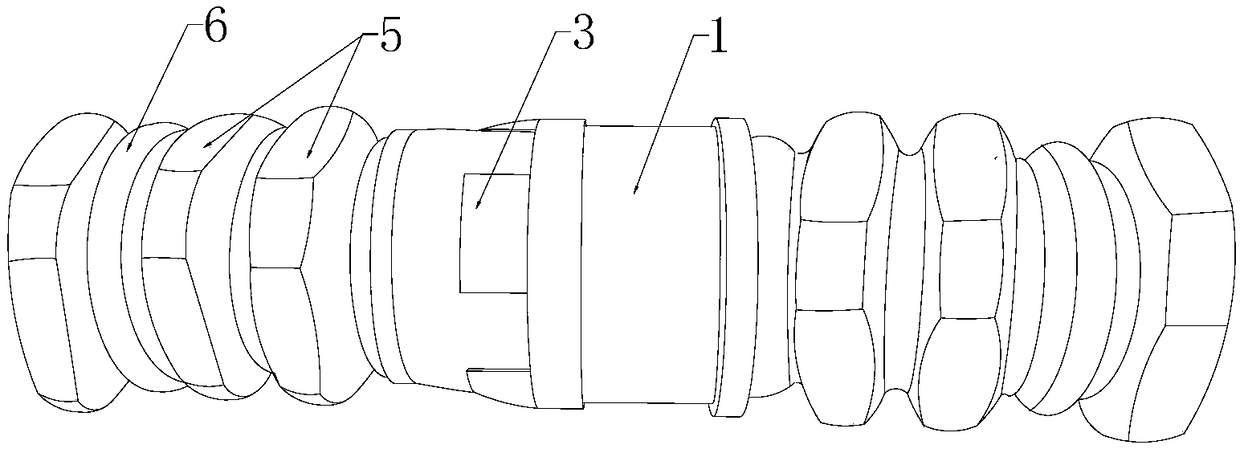 Socket internal buckling fixed type electric power pipe