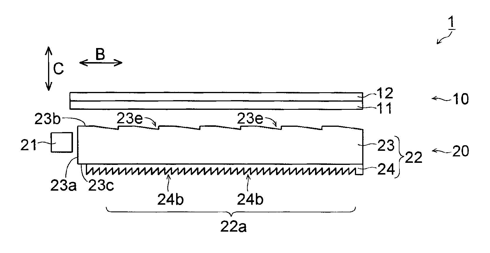 Planar illumination device and display device provided with the same