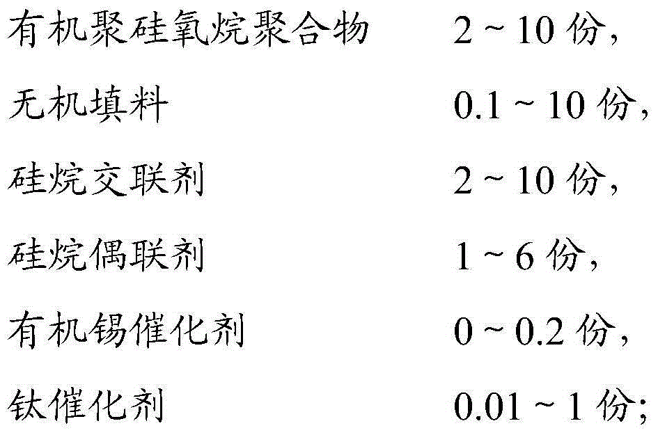 Condensed type double-component silicone sealant and preparation method thereof