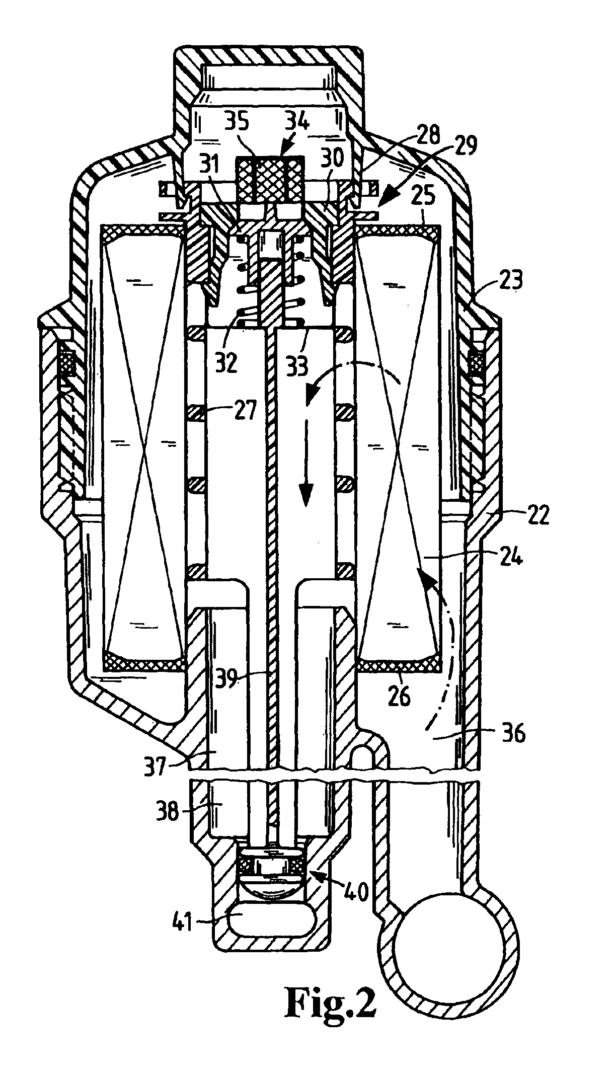 Valve suitable for use in an oil circuit of an internal combustion engine