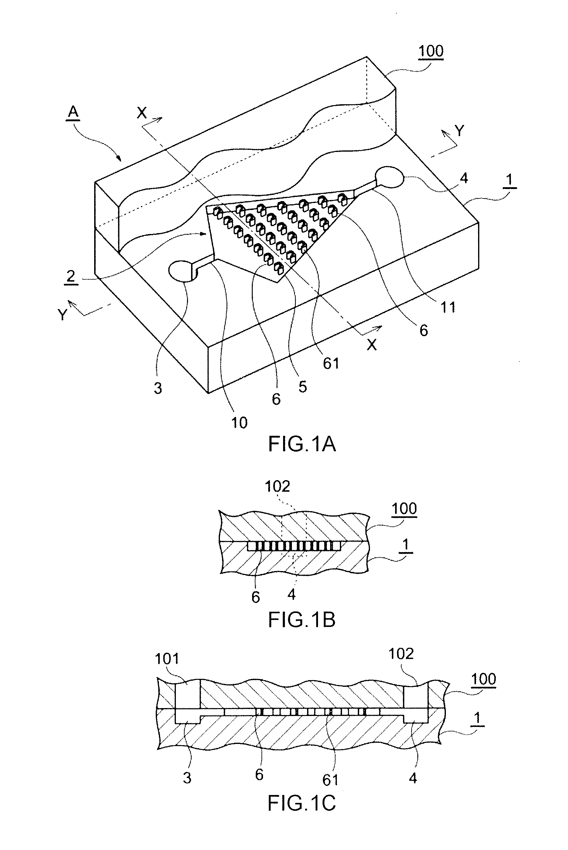 Device having solid-liquid separation function, micro-tas device, and solid-liquid separation method