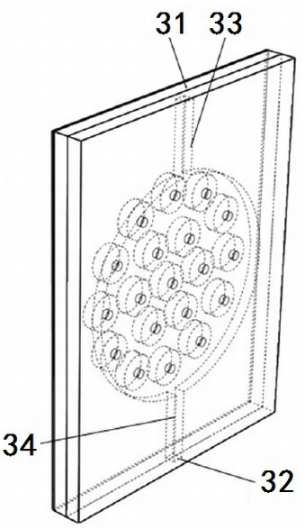 PCR micro-reaction chamber array structure and method for packaging mixed liquid