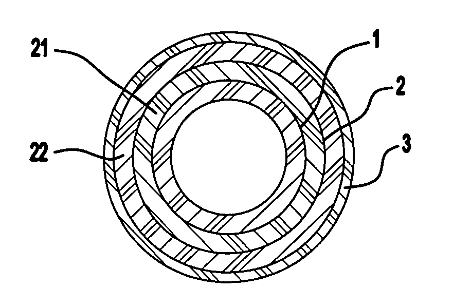 Tube for the electrostatic coating of workpieces