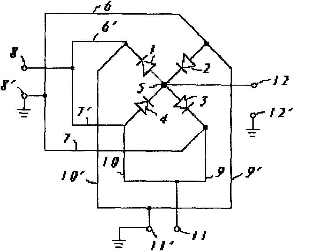 18-40GHz double balanced mixer in star structure