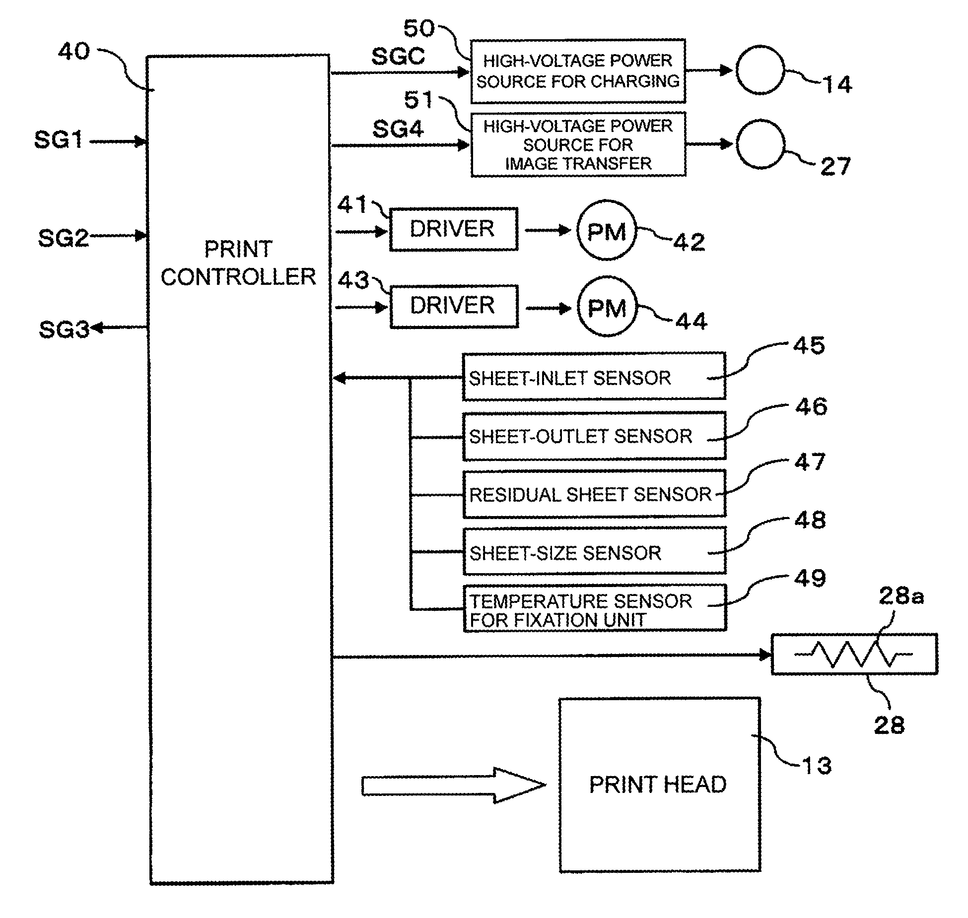 Driver device, print head, and image formation apparatus