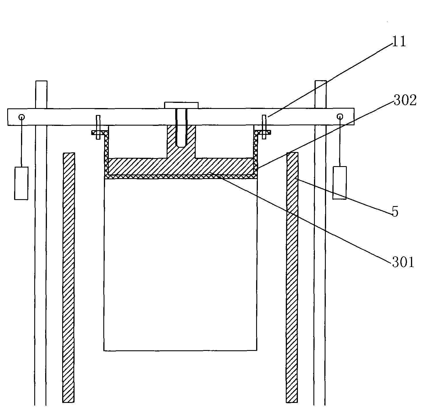 Testing device for unconfined compression fluid deformation of solution environmental action rock mass