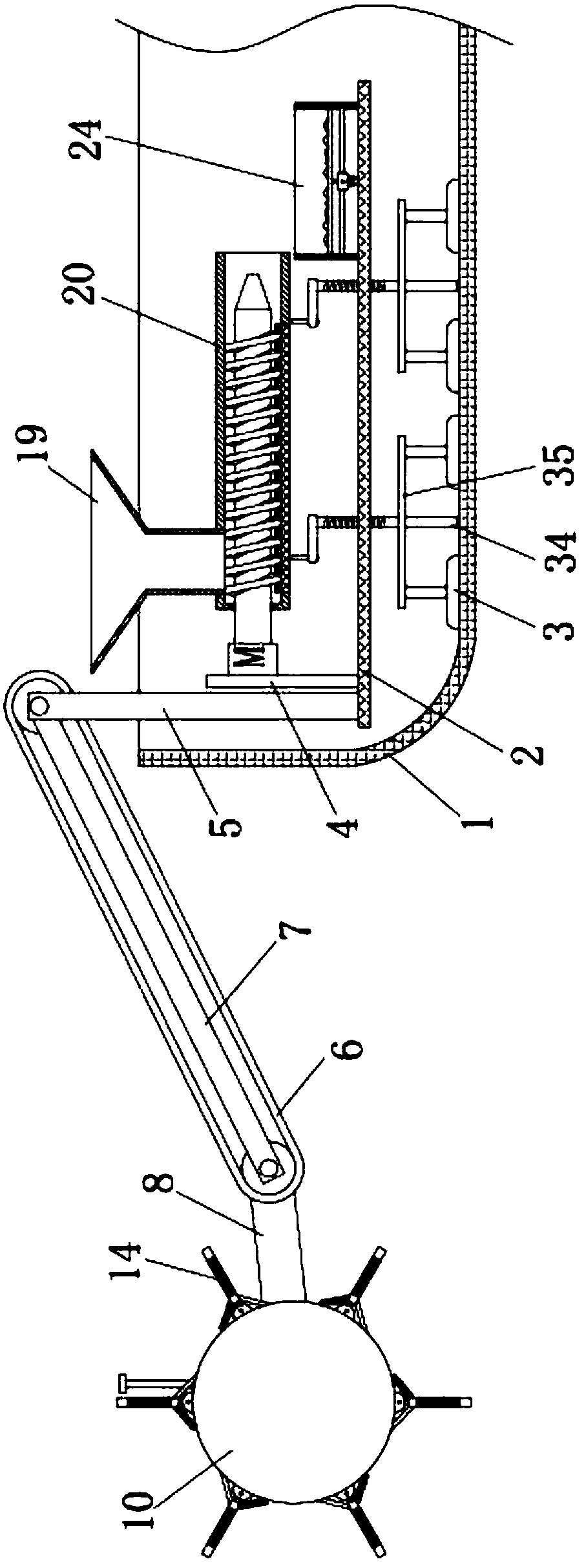 Detachable offshore operation ship for enteromorpha salvaging and packaging treatment