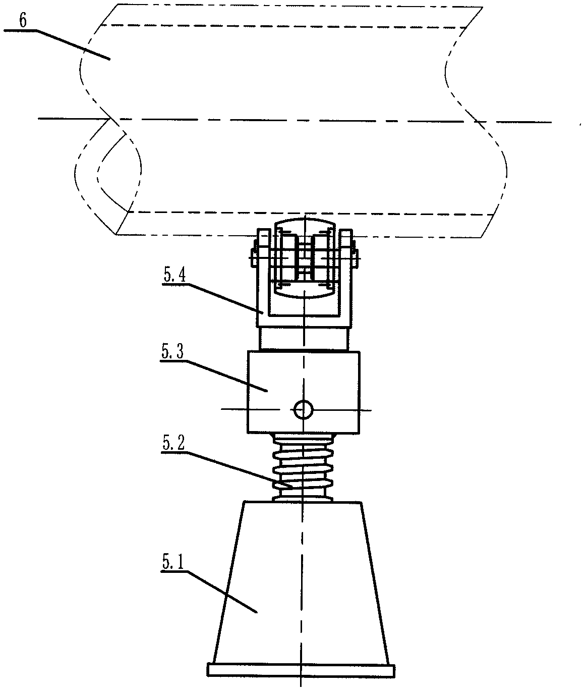 Auxiliary device used for oxygen lance maintenance pressure test