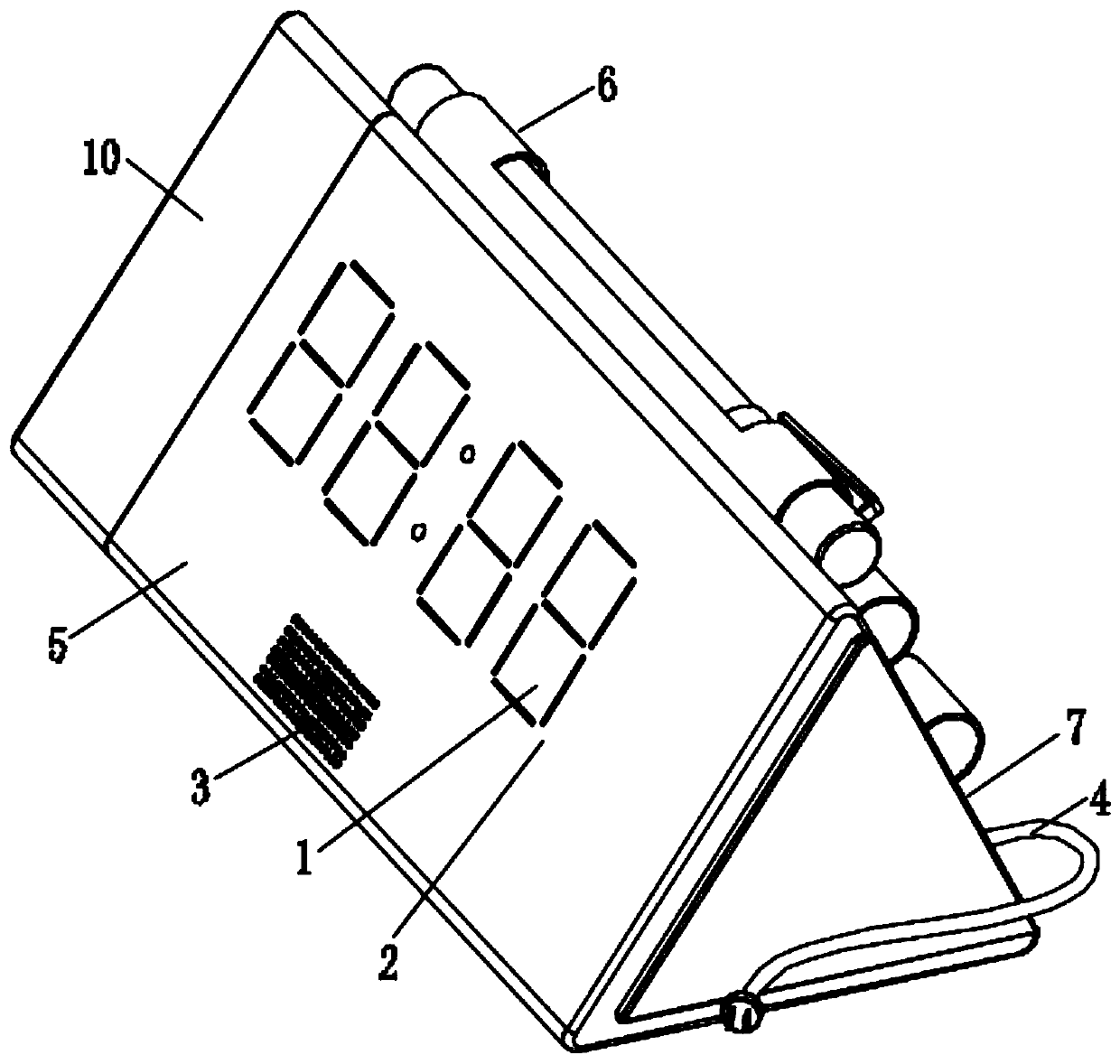 Clock with warning function