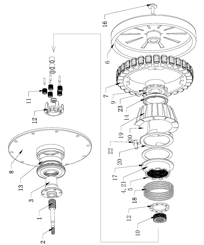 Decelerating clutch and washing machine