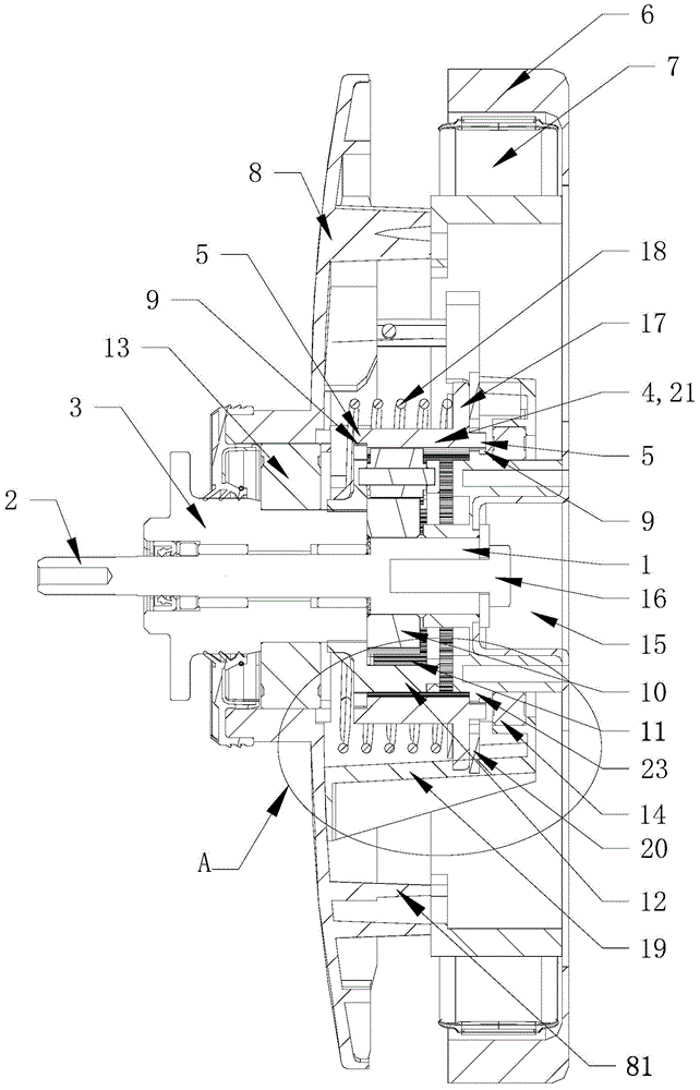 Decelerating clutch and washing machine