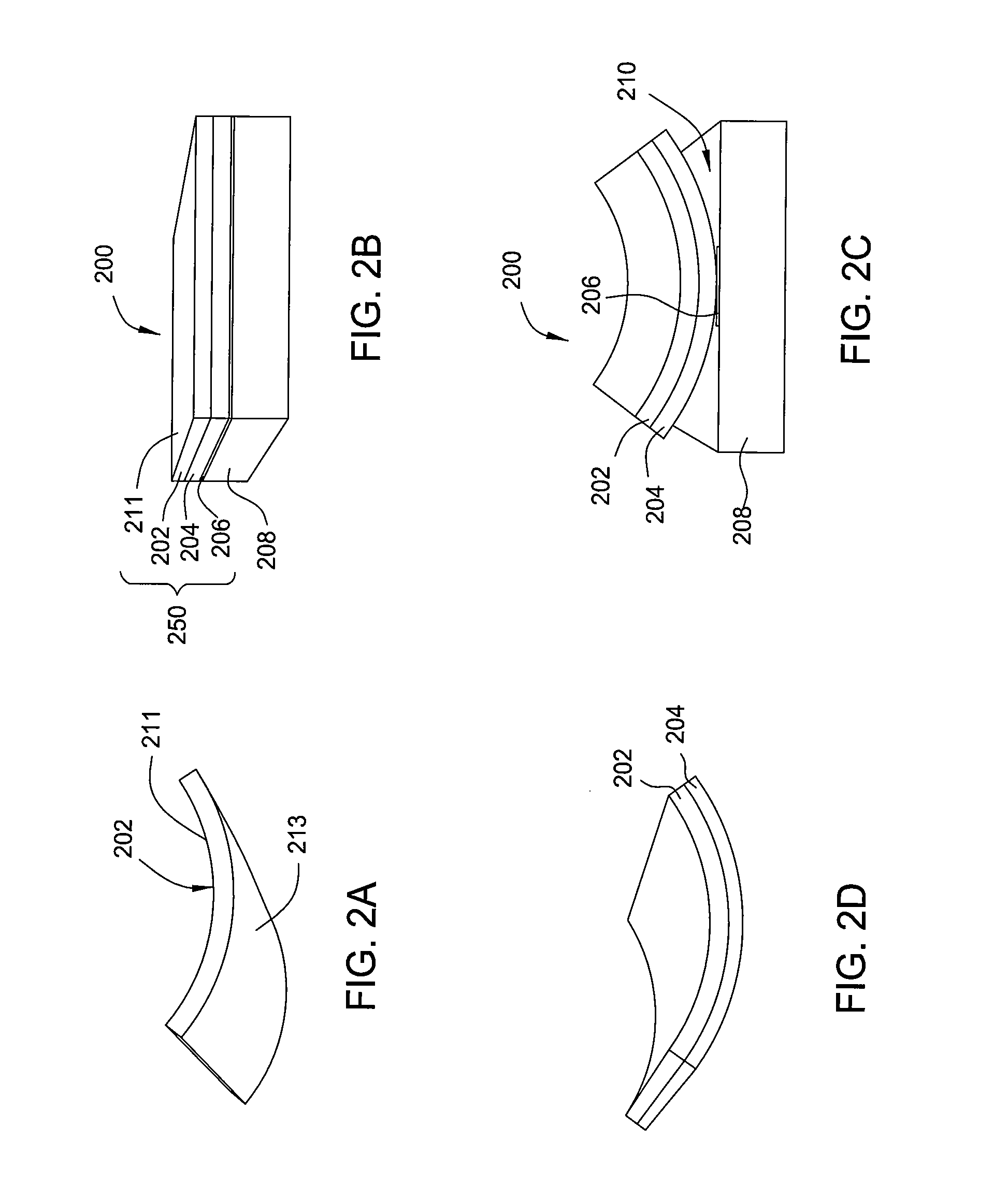 Epitaxial lift off stack having a universally shrunk handle and methods thereof