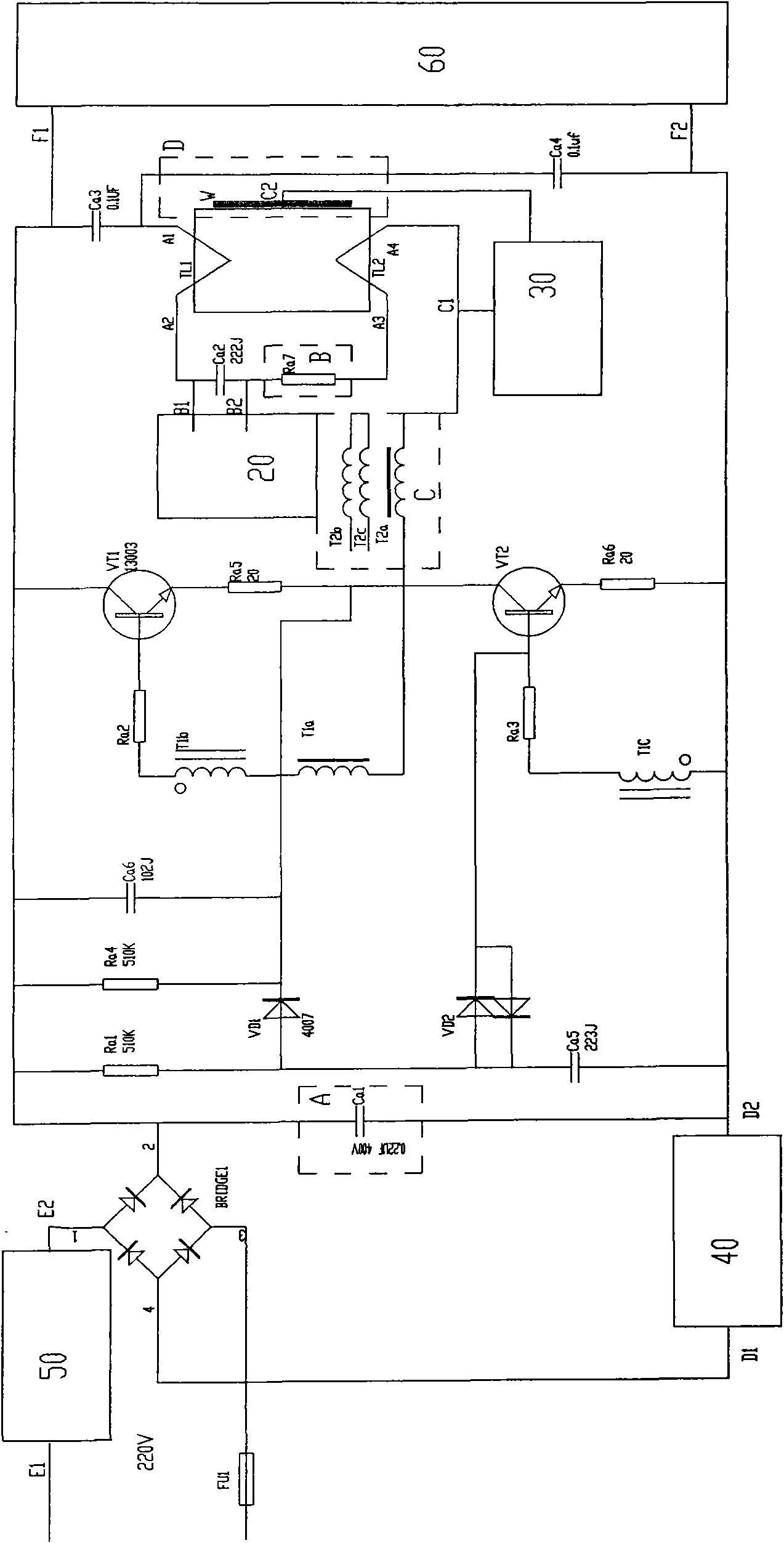 Electronic ballast for fluorescent lamp