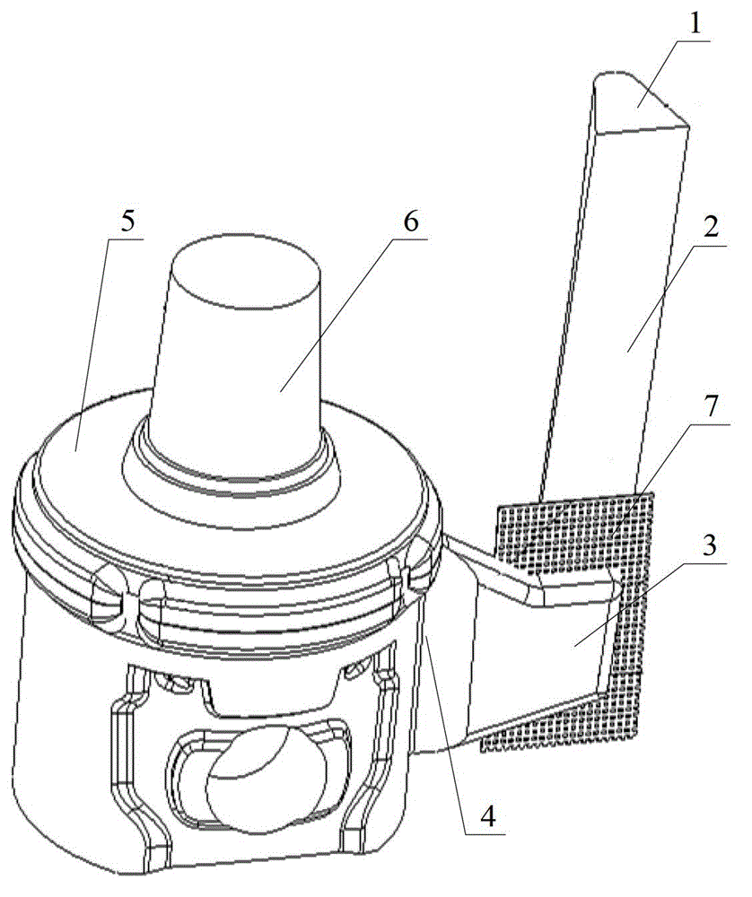 Pouring system for permanent mold gravity casting aluminum piston