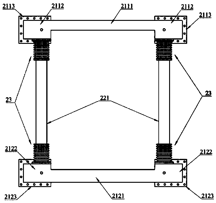 Wall-mounted heaving floater type wave energy power generation device