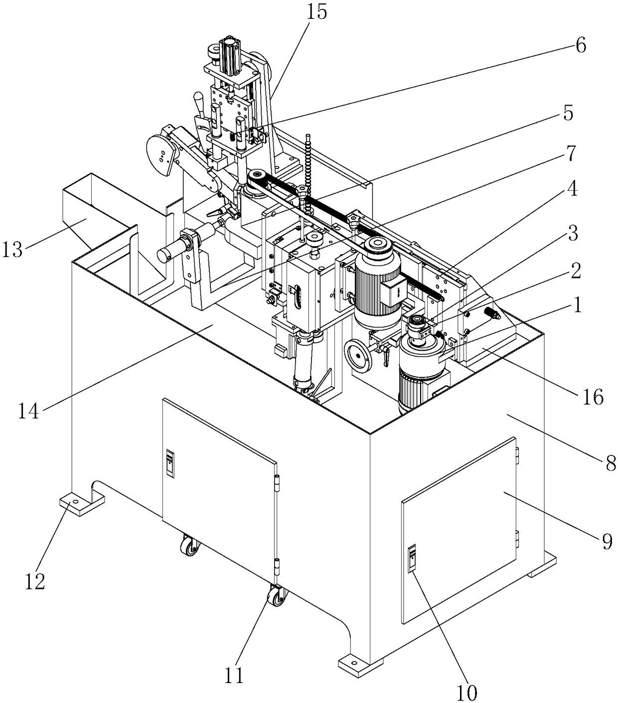 Full-automatic grinding machine for front angle of alloy saw web