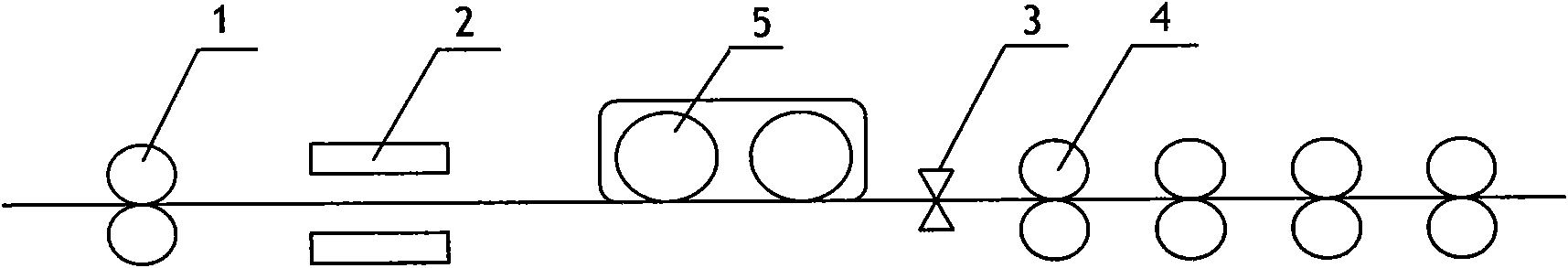 Device and method for cooling intermediate rolled blank of hot rolled strip