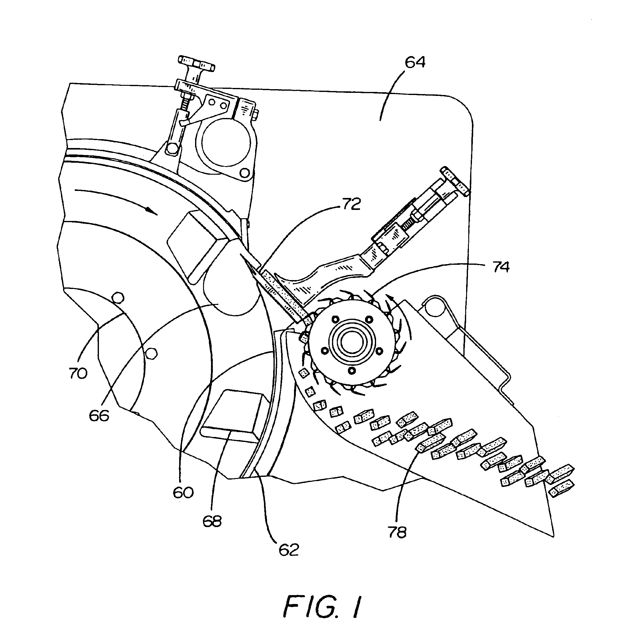 Impeller for rotary slicing machine