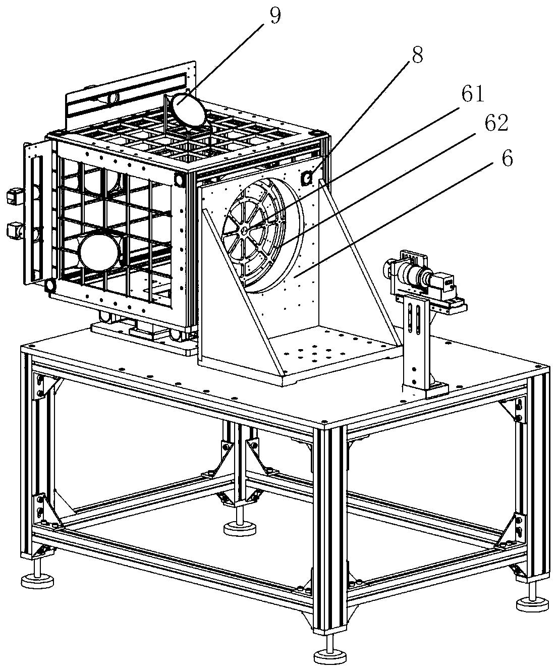 Optical axis consistency adjustment and detection device and method for space laser communication terminal