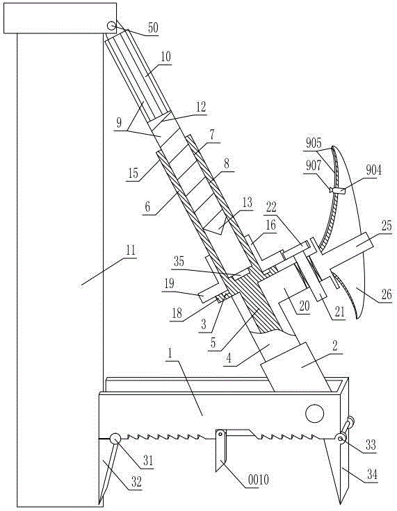 Power-repair electric-pole upright-measuring and righting integrated machine capable of being assembled freely