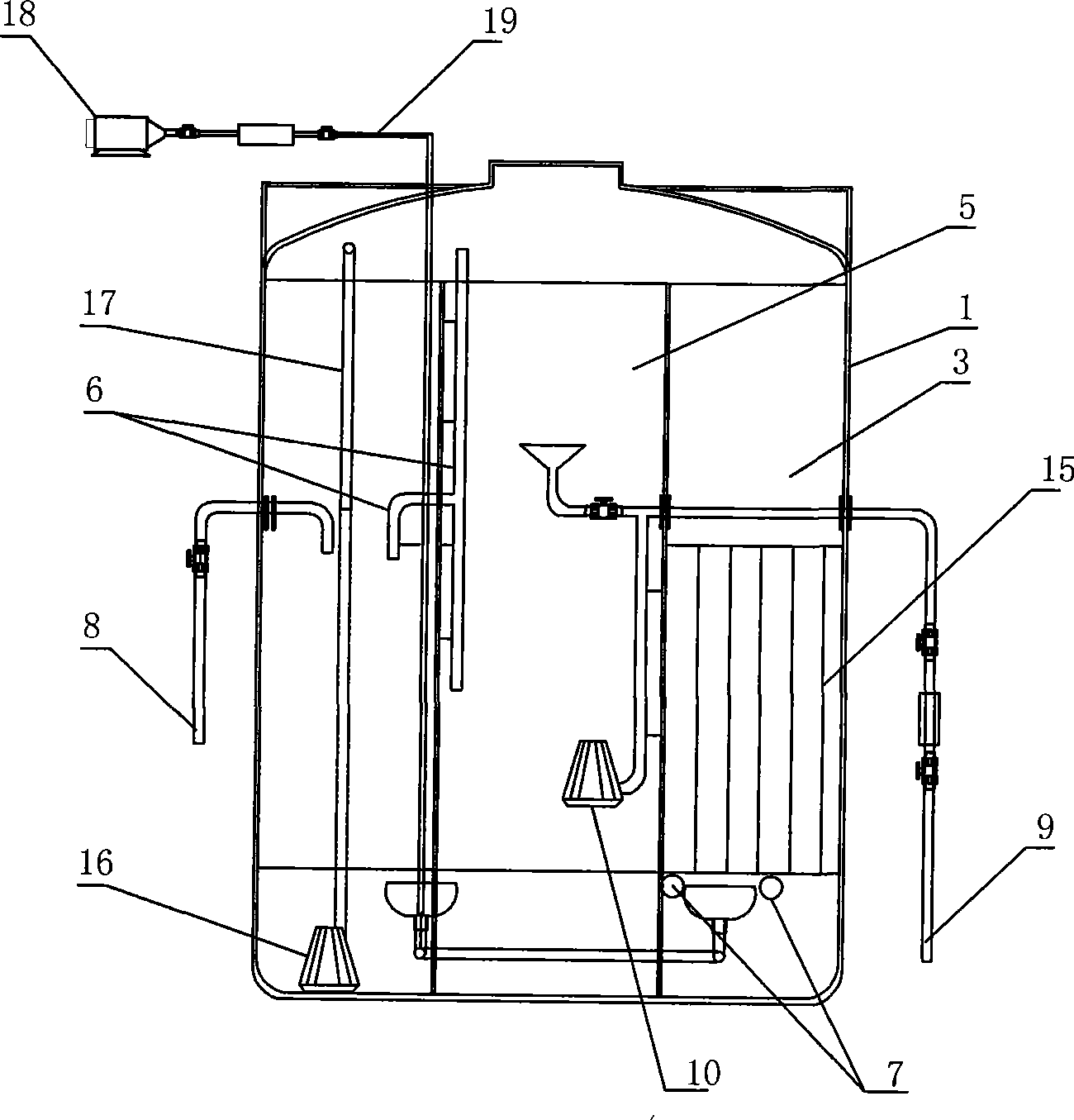 Biological filler shimmying-bed