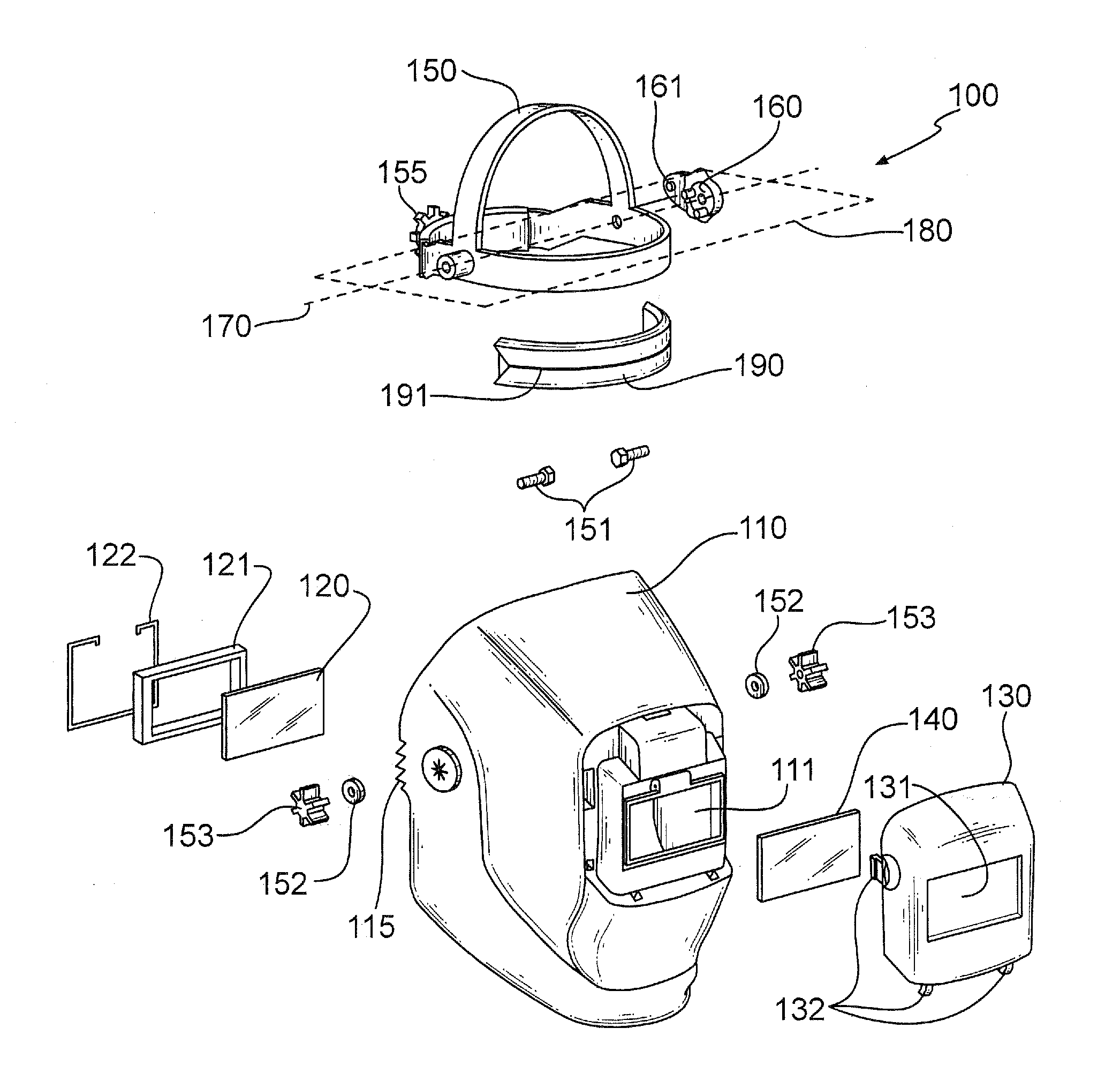 User-friendly welding helmet assembly