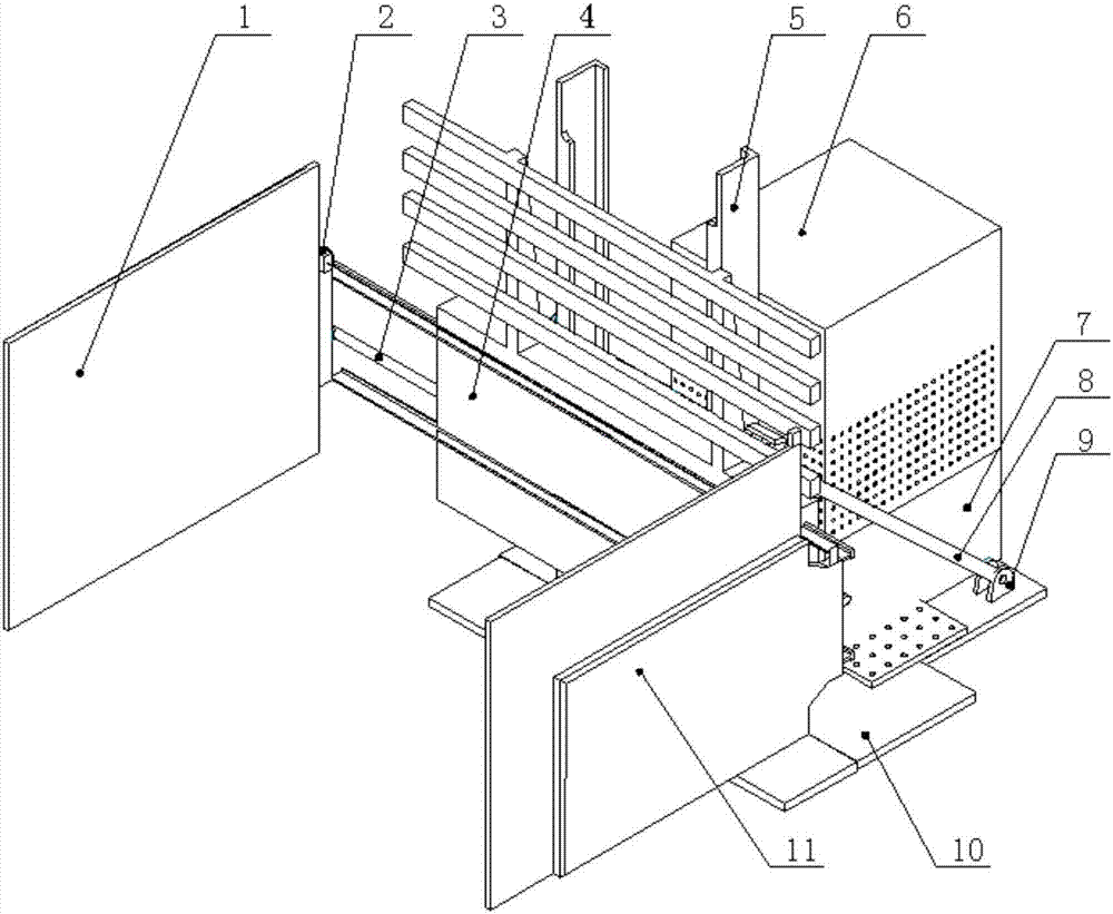 Carton gripping experiment device for simulating handling of hydraulic forklift