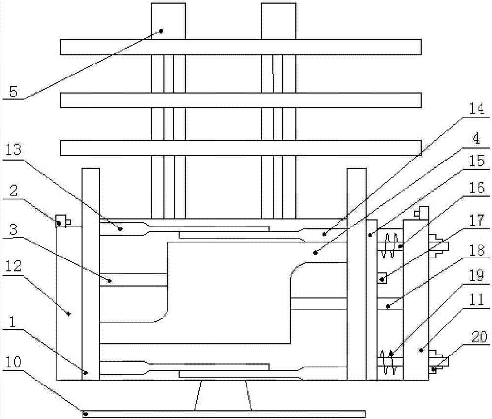 Carton gripping experiment device for simulating handling of hydraulic forklift