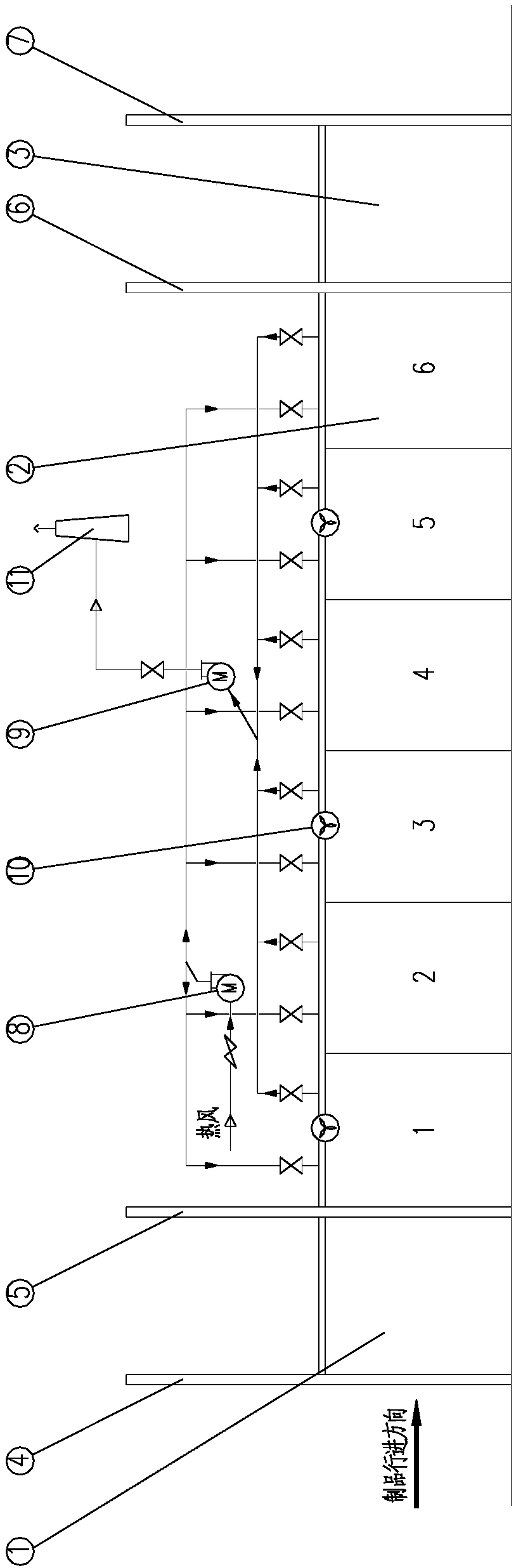 Tunnel type magnesian refractory brick salt immersing heat treatment kiln and technology