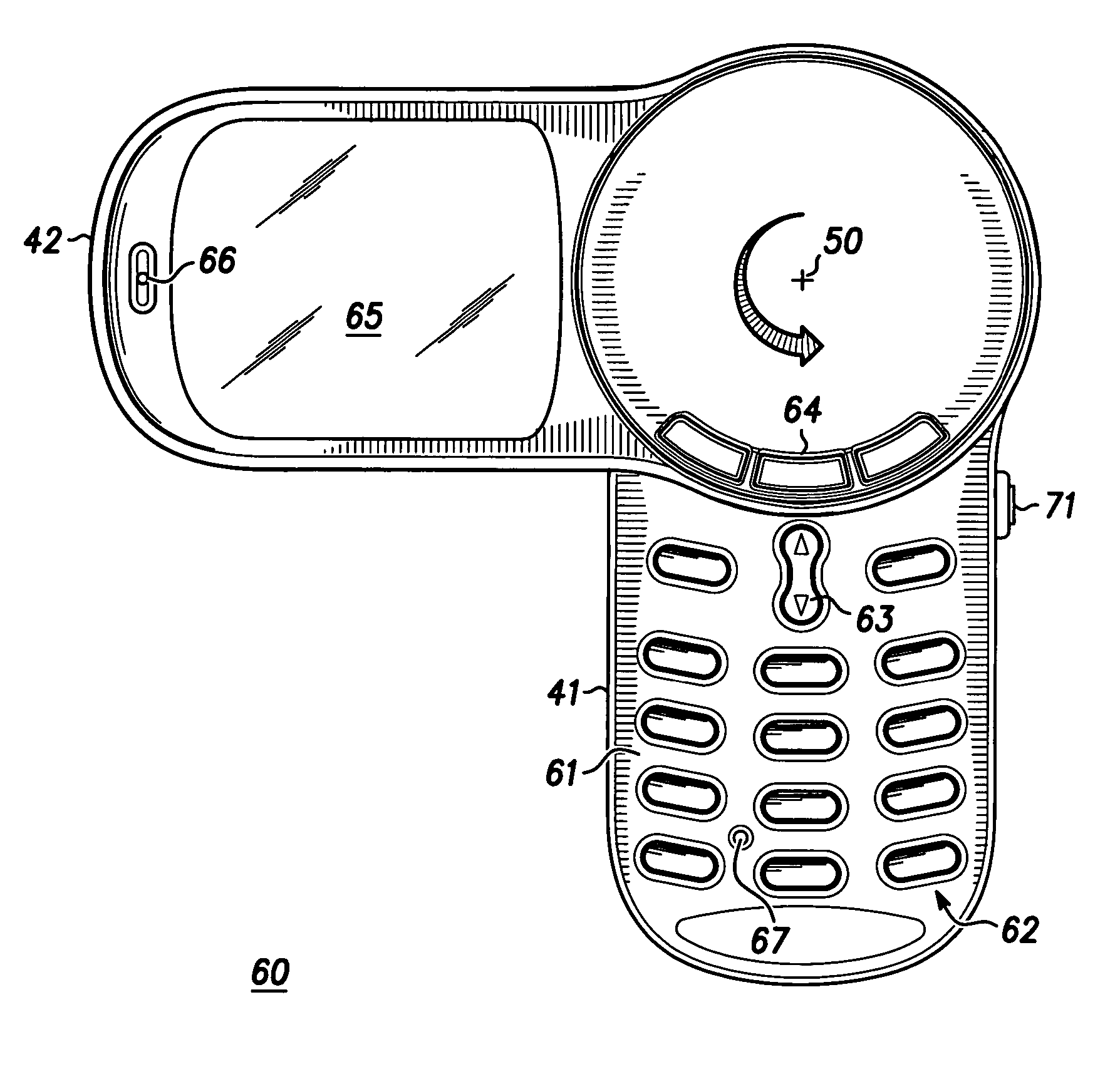 Rotatable latching device for a housing of a portable electronic device