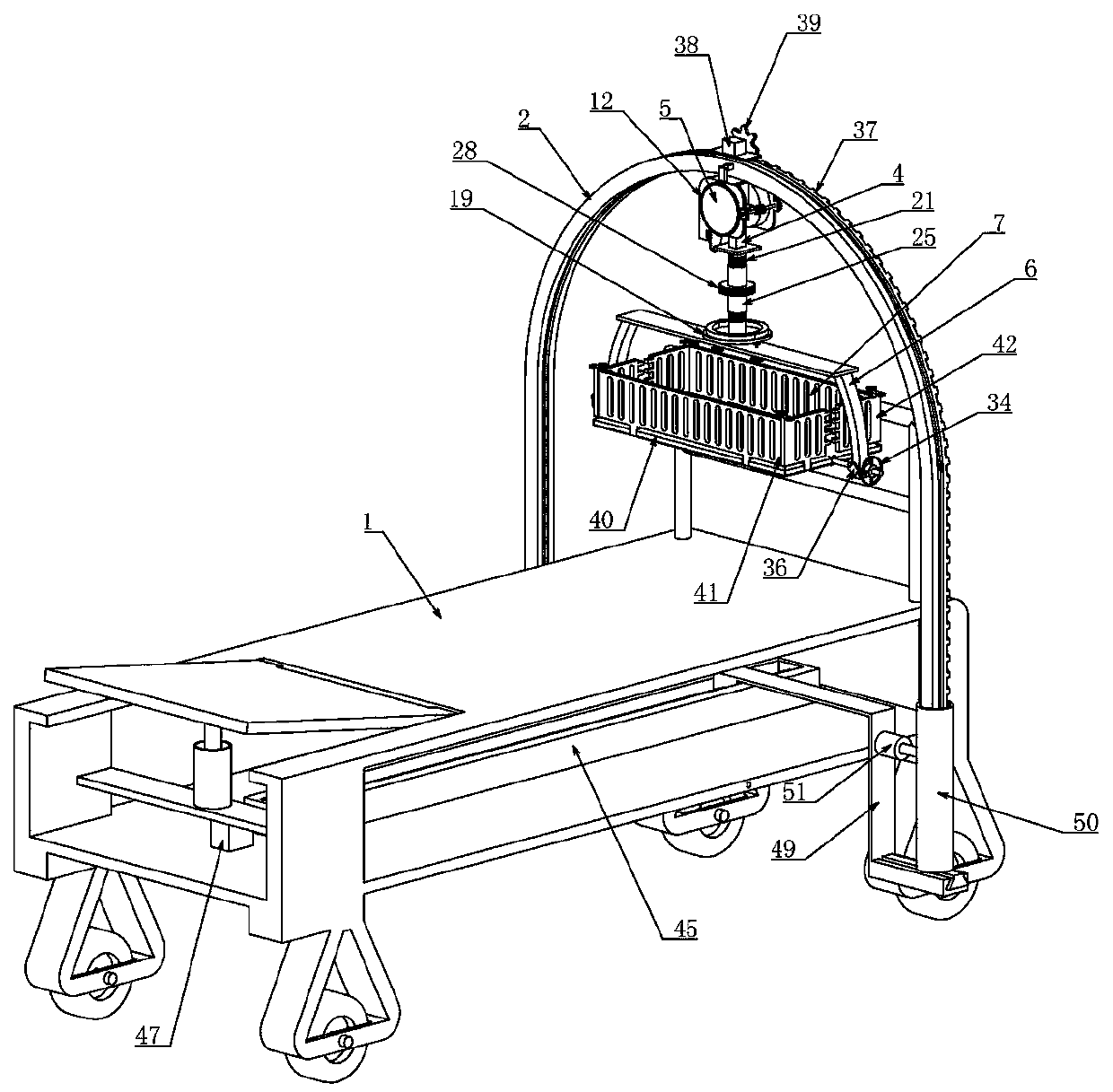 Breast feeding auxiliary device for nursing in obstetrics and gynecology department