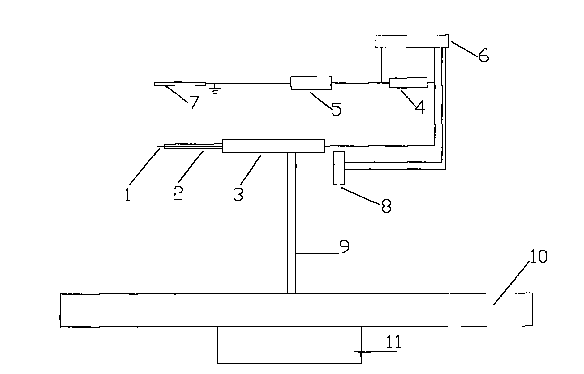 Measuring device and method of thrust vector of detection space plasma thruster