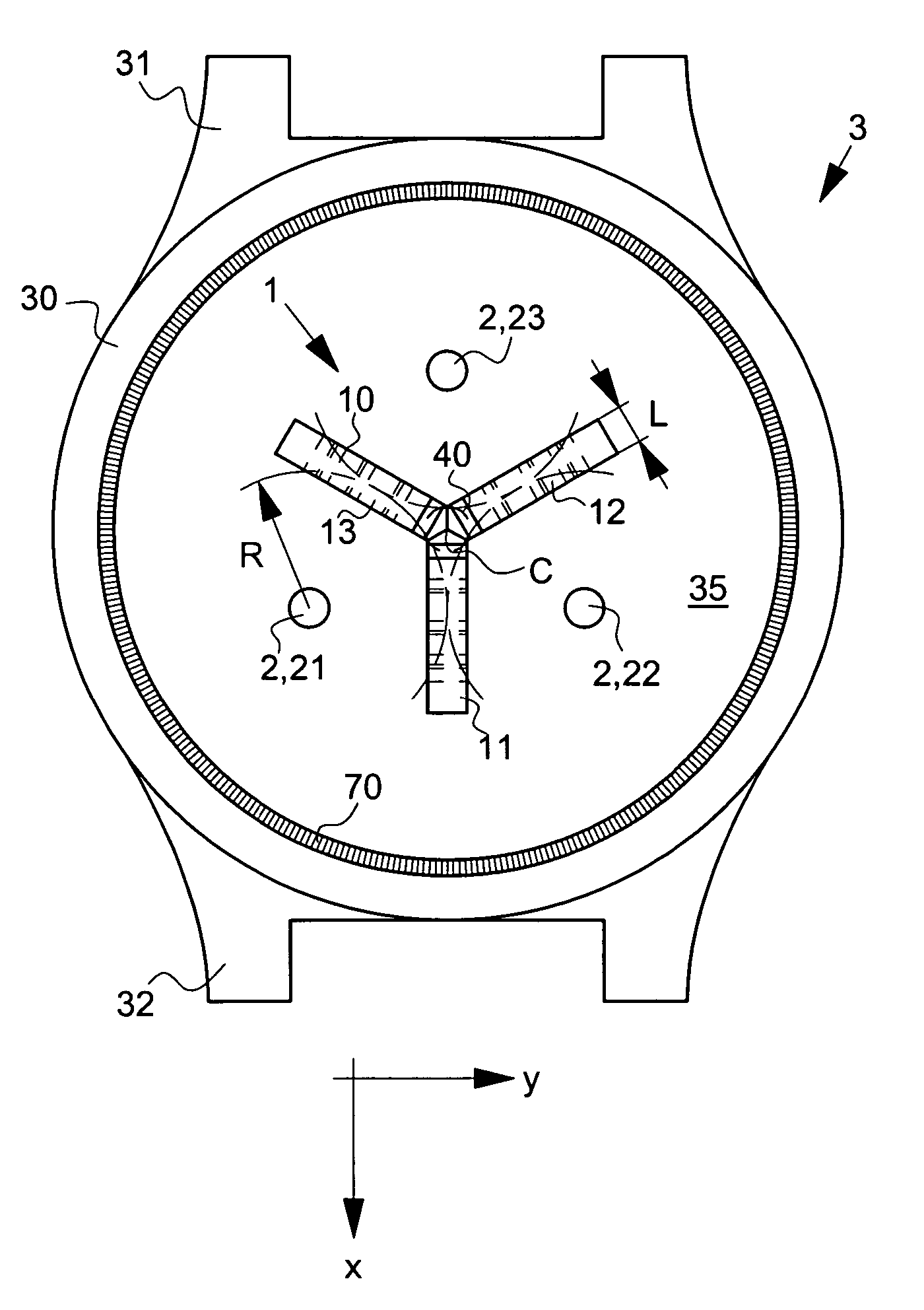 Portable instrument for measuring a physiological quantity, including a device for illuminating the surface of an organic tissue