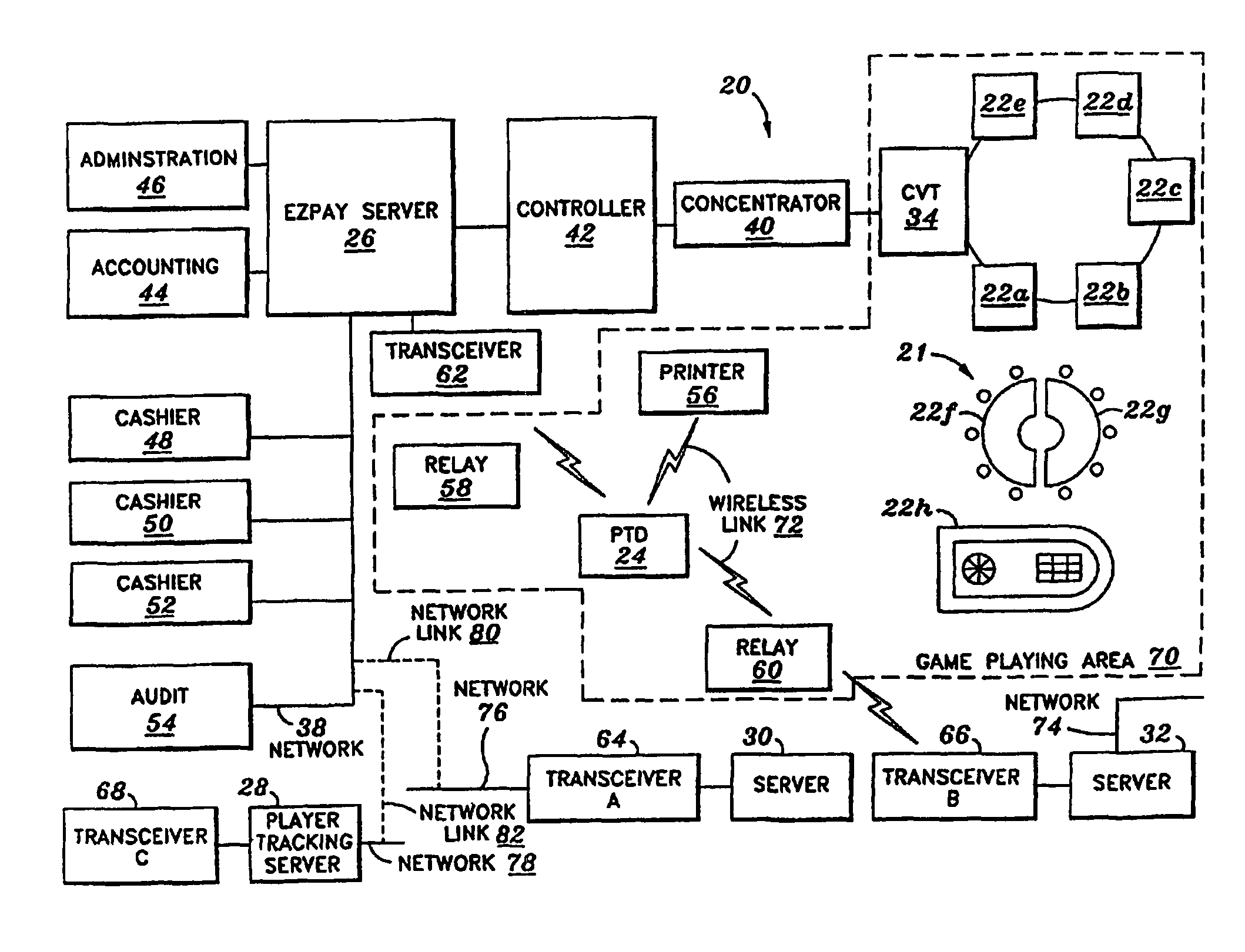 Gaming environment including portable transaction devices