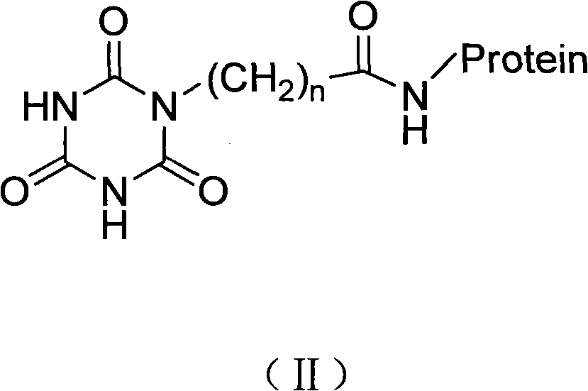 Cyanurate hapten, artificial antigen and antibody, and preparation method and applications thereof