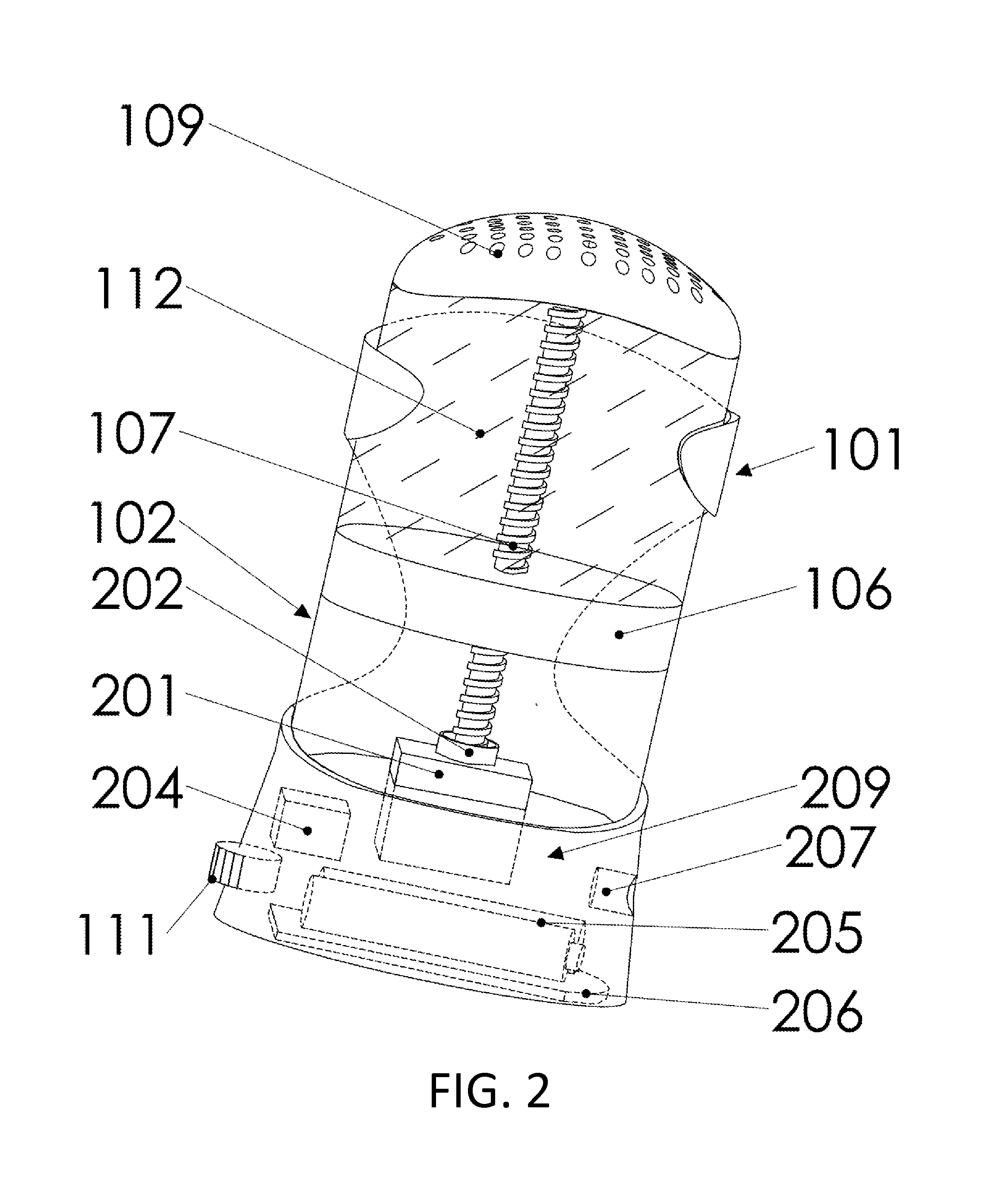 Electromechanical system for dispensing deodorant / antiperspirant