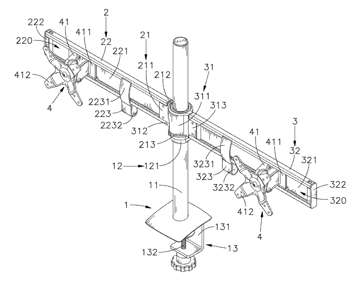 Display screen support device