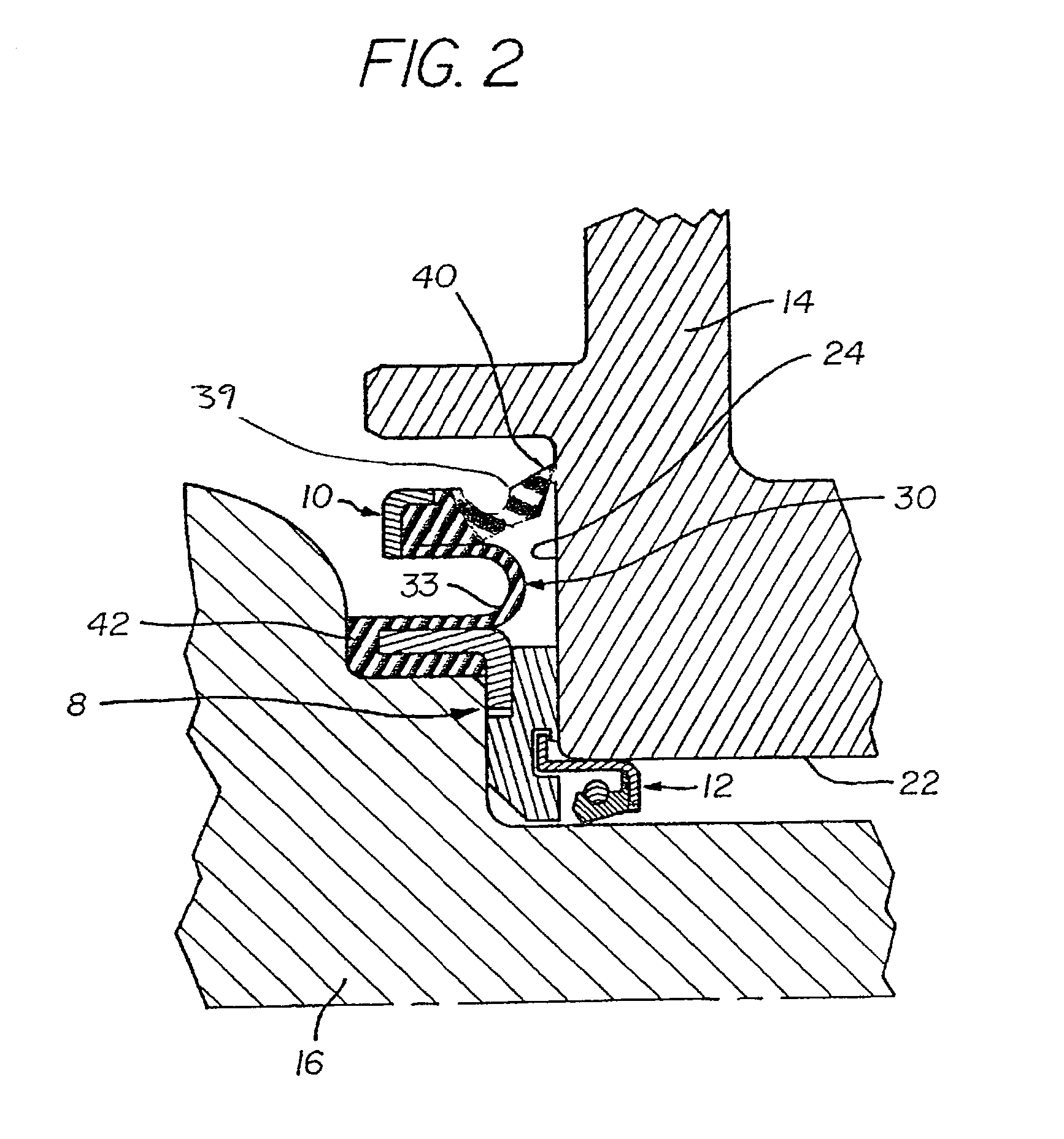 Rotary facial seal and bearing assembly with plastic ring