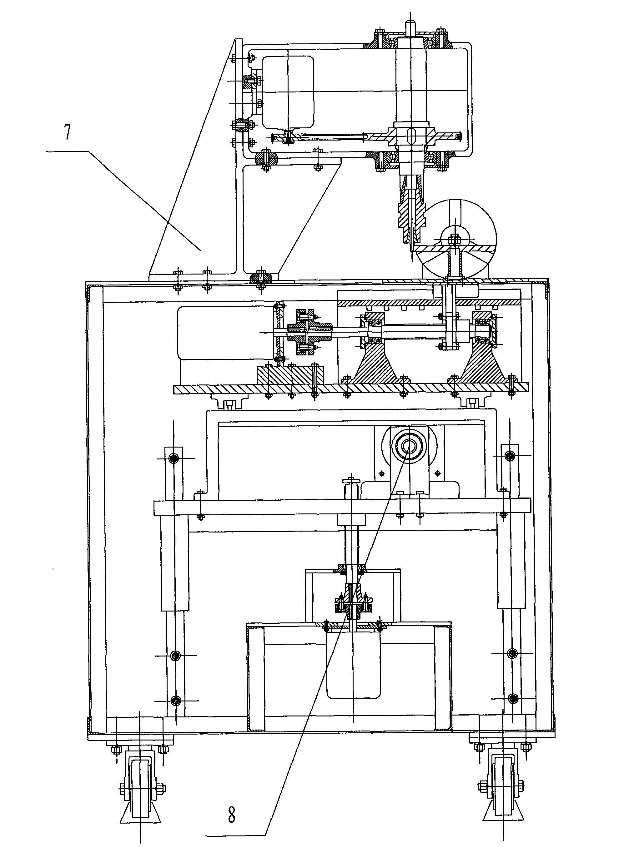 Cam profile detection and simulation processing experimental device