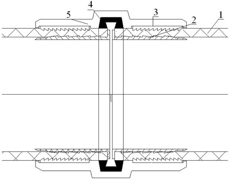 Medium-pressure steel wire reinforced plastic pipeline and pipe fitting connecting method