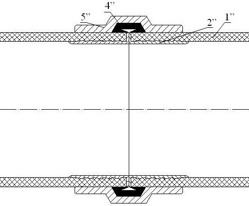 Medium-pressure steel wire reinforced plastic pipeline and pipe fitting connecting method