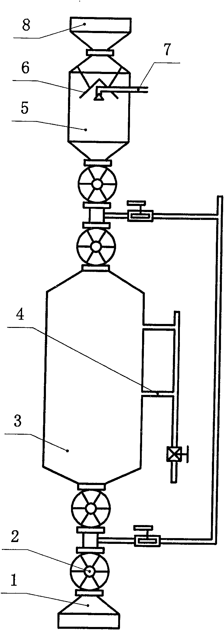 Device using vacuum to rapidly regulate particulate material dampening