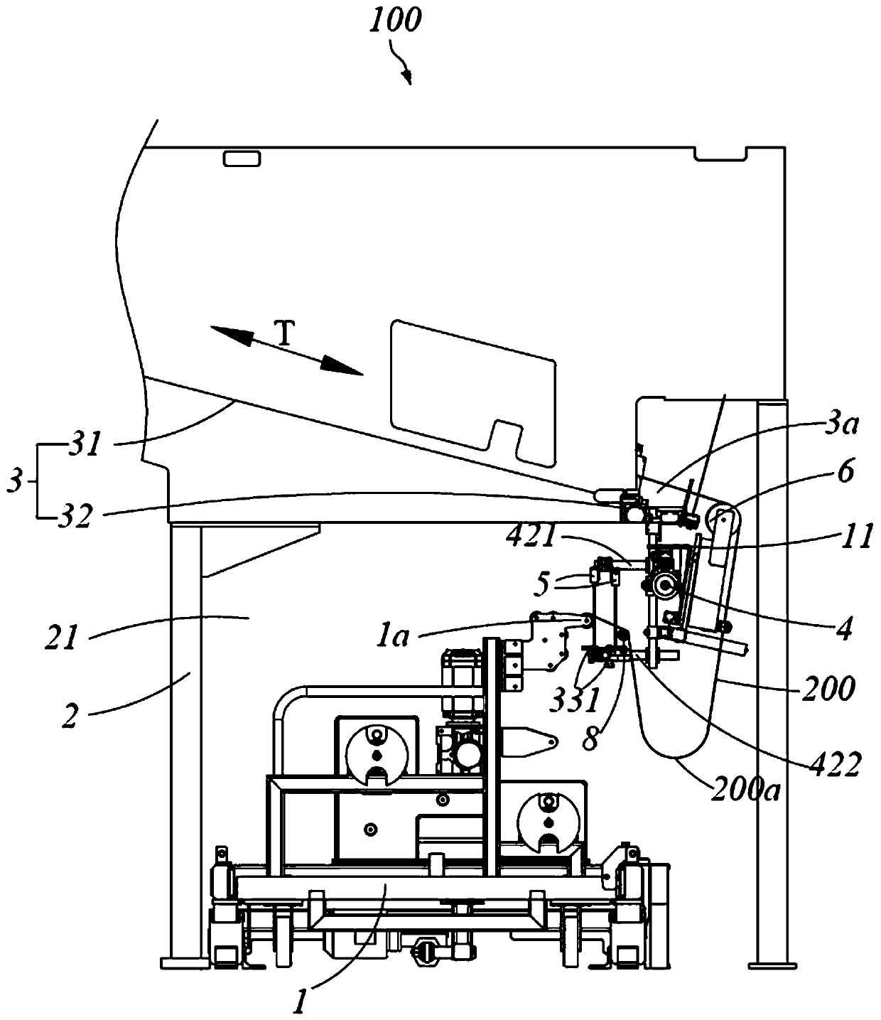 Tire part feeding device