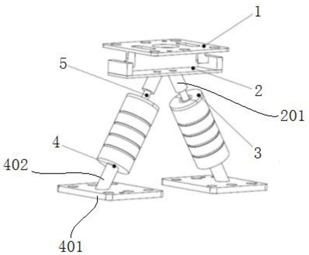 Variable stiffness flexible damping outriggers