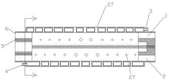 A square two-way pumping type processor installation device