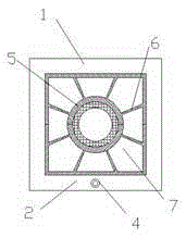 A square two-way pumping type processor installation device