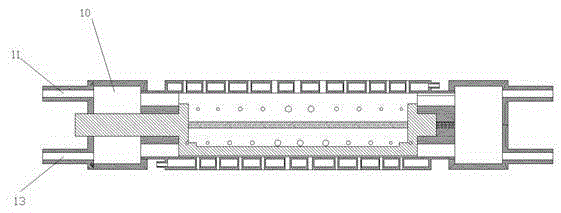 A square two-way pumping type processor installation device