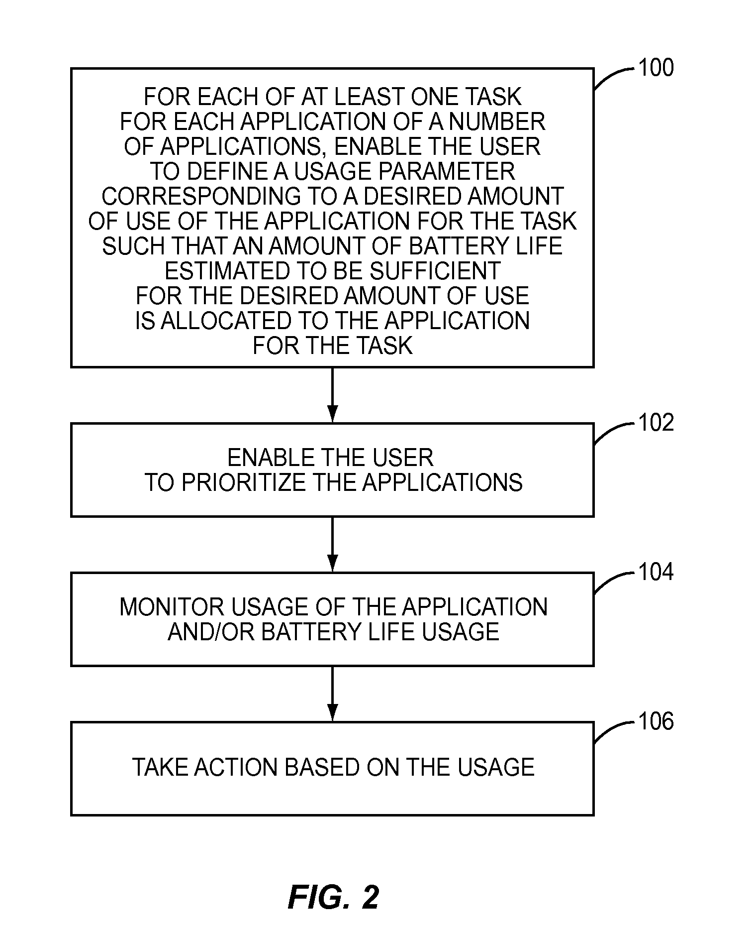 User-controlled application-based power management